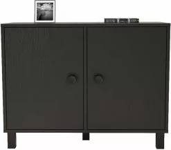 Sivukaappi Linento Furniture VL35, Musta -Huonekalut myymälä LIFU956LCS1558 4