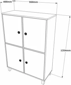 Kaappi Linento Furniture VL45, Eri Värejä -Huonekalut myymälä LIFU956LCS1562 6