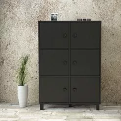 Kaappi Linento Furniture VL48, Musta -Huonekalut myymälä LIFU956LCS1573 3