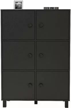 Kaappi Linento Furniture VL48, Musta -Huonekalut myymälä LIFU956LCS1573 4