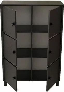 Kaappi Linento Furniture VL48, Musta -Huonekalut myymälä LIFU956LCS1573 5