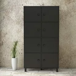 Kaappi Linento Furniture VL59, Musta -Huonekalut myymälä LIFU956LCS1578 3