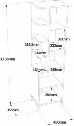 Kaappi Linento Furniture VI1, Eri Värejä -Huonekalut myymälä LIFU956LCS1579 7