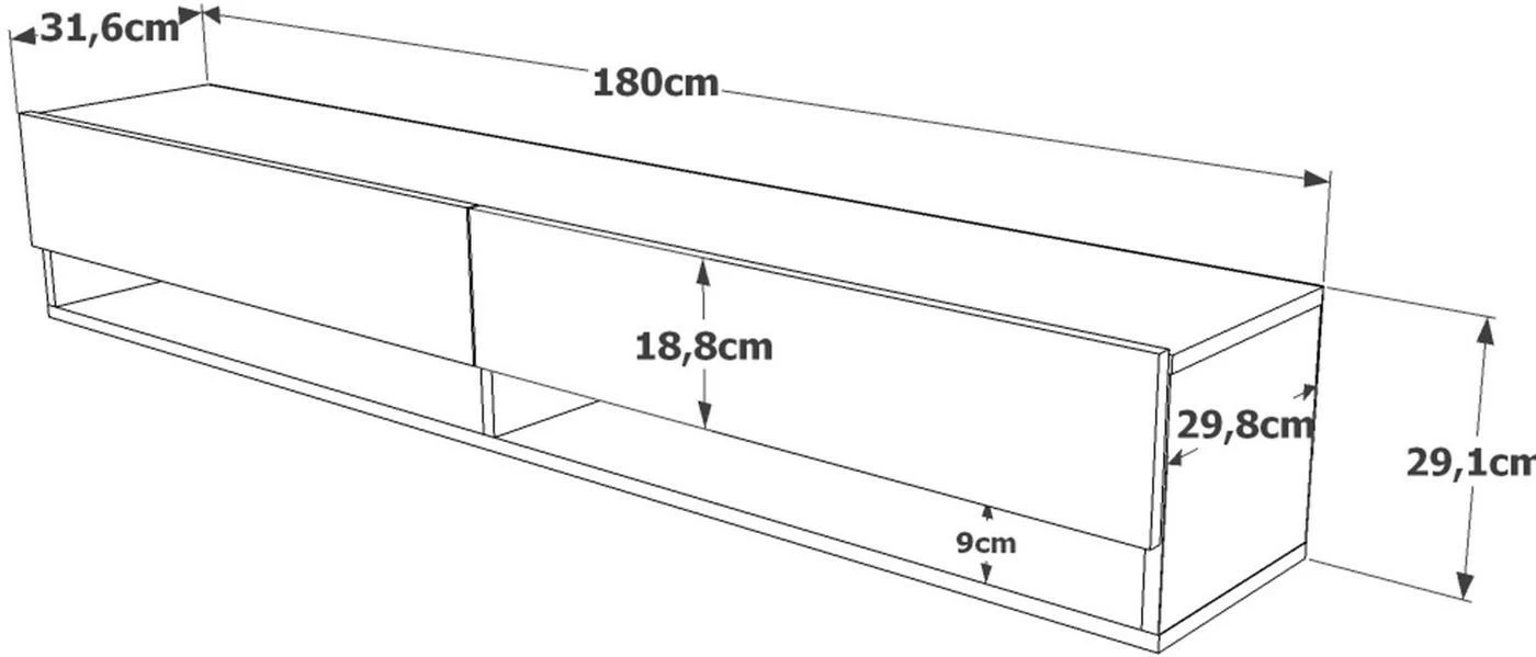 TV-taso Linento Furniture FR9-2, Eri Värejä 7 TV-taso Linento Furniture FR9-2, Eri Värejä - Image 7