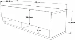 TV-taso Linento Furniture FR13, Ruskea/valkoinen -Huonekalut myymälä LIFU956LCS1619 7