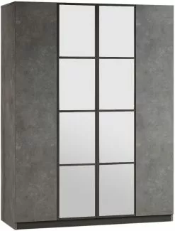 Vaatekaappi Linento Furniture HM2, Antrasiitti/harmaa