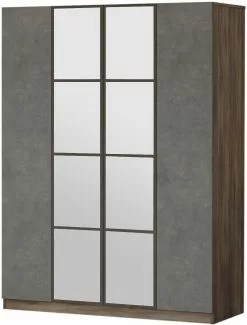 Vaatekaappi Linento Furniture HM2, Ruskea/harmaa