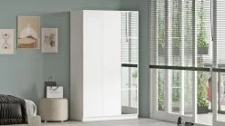 Vaatekaappi Linento Furniture HM1, Valkoinen -Huonekalut myymälä LIFU956LCS1707 4