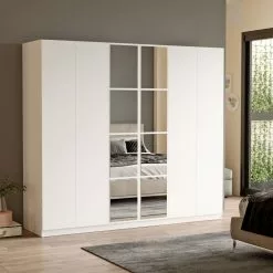 Vaatekaappi Linento Furniture HM3, Valkoinen -Huonekalut myymälä LIFU956LCS1709 3