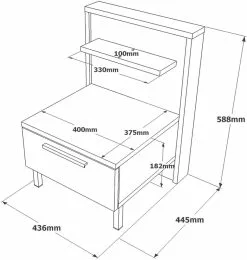 Yöpöytä Linento Furniture HM5, Ruskea/harmaa 15 Yöpöytä Linento Furniture HM5, Ruskea/harmaa -Huonekalut myymälä LIFU956LCS1901 8