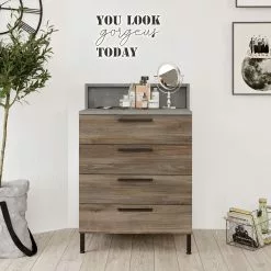 Lipasto Linento Furniture HM6, Ruskea/harmaa -Huonekalut myymälä LIFU956LCS1902 3