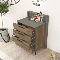 Lipasto Linento Furniture HM6, Ruskea/harmaa -Huonekalut myymälä LIFU956LCS1902 5