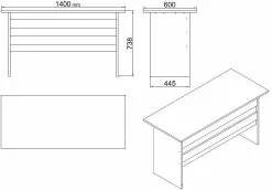 Työpöytä Ja Apupöytä Linento Furniture VO8, Eri Värejä -Huonekalut myymälä LIFU956LCS2101 4