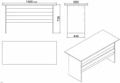 Työpöytäkokonaisuus Linento Furniture VO9, Ruskea/musta -Huonekalut myymälä LIFU956LCS2105 5