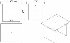 Työpöytäkokonaisuus Linento Furniture VO9, Valkoinen -Huonekalut myymälä LIFU956LCS2106 6