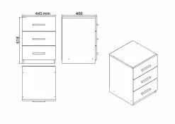 Työpöytäkokonaisuus Linento Furniture VO16, Ruskea/musta -Huonekalut myymälä LIFU956LCS2126 4