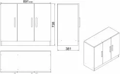 Työpöytäkokonaisuus Linento Furniture VO16, Valkoinen -Huonekalut myymälä LIFU956LCS2127 3