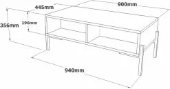 TV-taso Ja Sohvapöytä Linento Furniture NE5, Ruskea/harmaa -Huonekalut myymälä LIFU956LCS2504 7