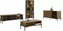 Huonekalusetti Olohuoneeseen Linento Furniture NE6, Ruskea