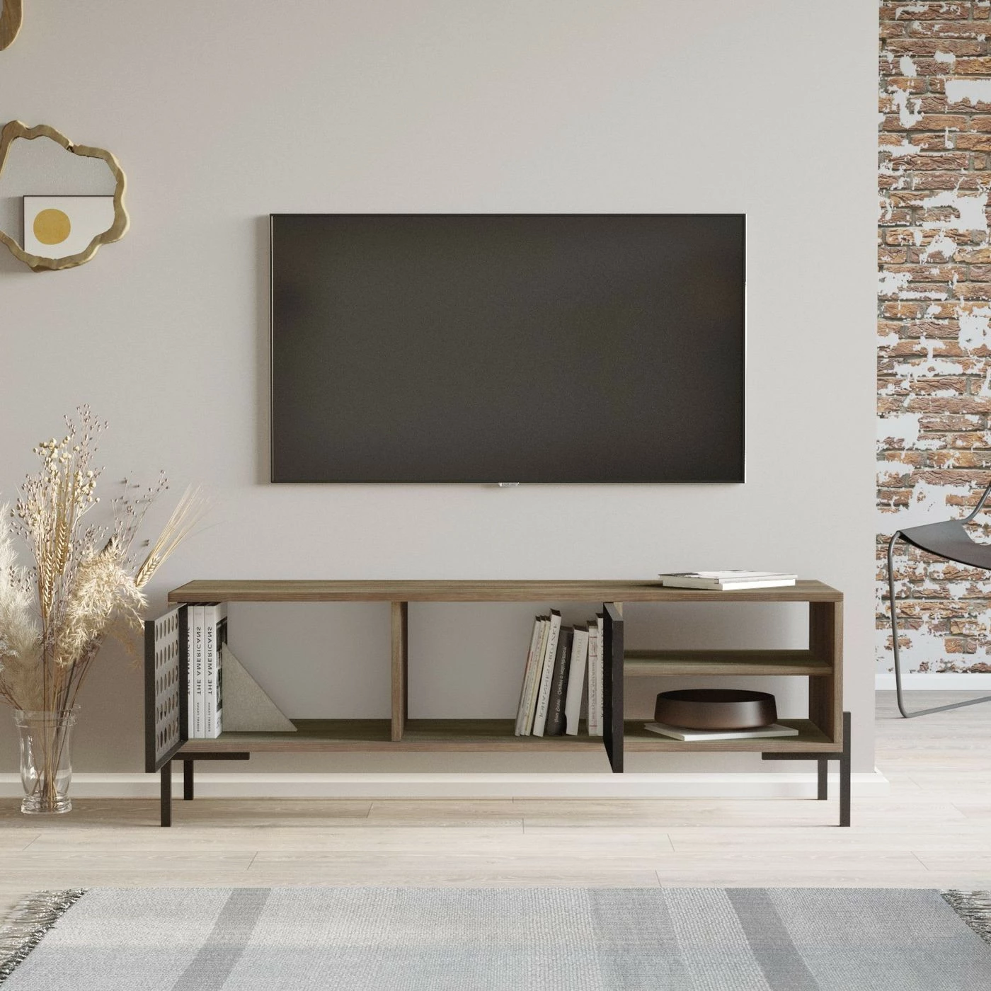 Huonekalusetti Olohuoneeseen Linento Furniture NE6, Ruskea 5 Huonekalusetti Olohuoneeseen Linento Furniture NE6, Ruskea - Image 5