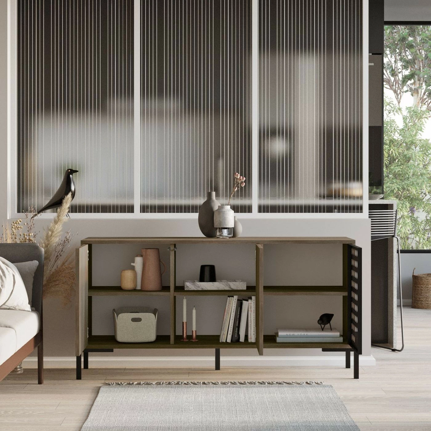 Huonekalusetti Olohuoneeseen Linento Furniture NE6, Ruskea 6 Huonekalusetti Olohuoneeseen Linento Furniture NE6, Ruskea - Image 6