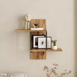 Seinähylly Linento Furniture VG14, Ruskea -Huonekalut myymälä LIFU956LCS2707 3