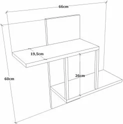 Seinähylly Linento Furniture VG14, Ruskea -Huonekalut myymälä LIFU956LCS2707 4