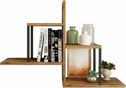 Seinähylly Linento Furniture VG15 - A, Ruskea -Huonekalut myymälä LIFU956LCS2708 4