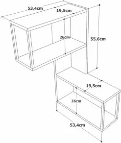 Seinähylly Linento Furniture VG16, Ruskea -Huonekalut myymälä LIFU956LCS2709 3