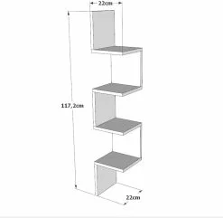Seinähylly Linento Furniture WL9, Antrasiitti -Huonekalut myymälä LIFU956LCS2712 3