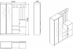 Säilytyskokonaisuus Eteiseen Linento Furniture DD8, Eri Värejä 23 Säilytyskokonaisuus Eteiseen Linento Furniture DD8, Eri Värejä -Huonekalut myymälä LIFU956LCS2806 6