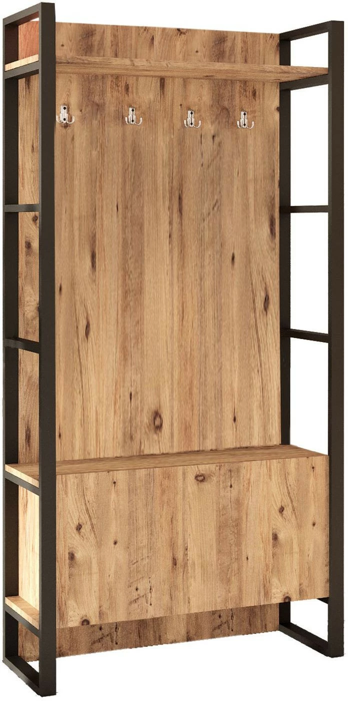 Säilytyskokonaisuus Eteiseen Linento Furniture ML13, Ruskea 1 Säilytyskokonaisuus Eteiseen Linento Furniture ML13, Ruskea