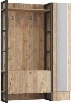 Säilytyskokonaisuus Eteiseen Linento Furniture ML15, Oikea, Ruskea