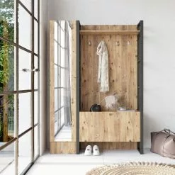 Säilytyskokonaisuus Eteiseen Linento Furniture ML16, Vasen, Ruskea -Huonekalut myymälä LIFU956LCS2814 3