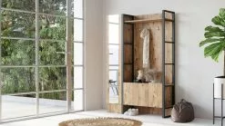 Säilytyskokonaisuus Eteiseen Linento Furniture ML16, Vasen, Ruskea -Huonekalut myymälä LIFU956LCS2814 5