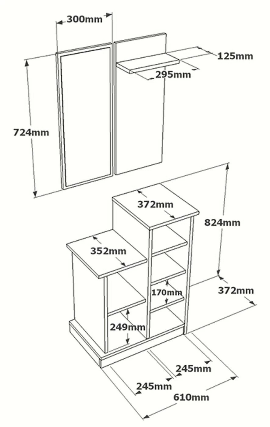 Säilytyskokonaisuus Eteiseen Linento Furniture CH1, Ruskea/musta 6 Säilytyskokonaisuus Eteiseen Linento Furniture CH1, Ruskea/musta - Image 6
