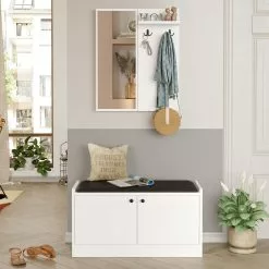 Säilytyskokonaisuus Eteiseen Linento Furniture LS1, Valkoinen