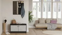 Säilytyskokonaisuus Eteiseen Linento Furniture LS1, Harmaa/musta -Huonekalut myymälä LIFU956LCS2822 3