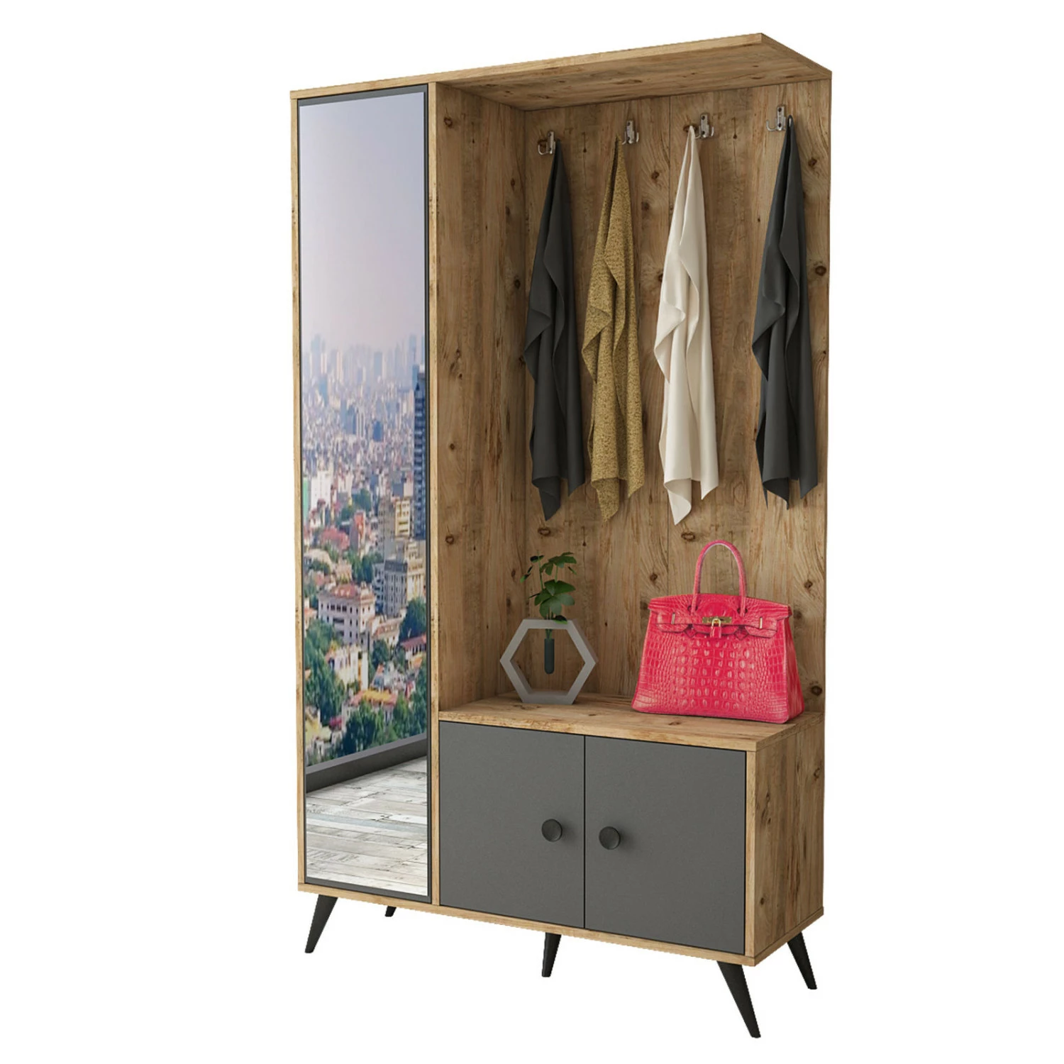 Vaatesäilytyskaluste Linento Furniture VL65, Eri Värejä 13 Vaatesäilytyskaluste Linento Furniture VL65, Eri Värejä - Image 13