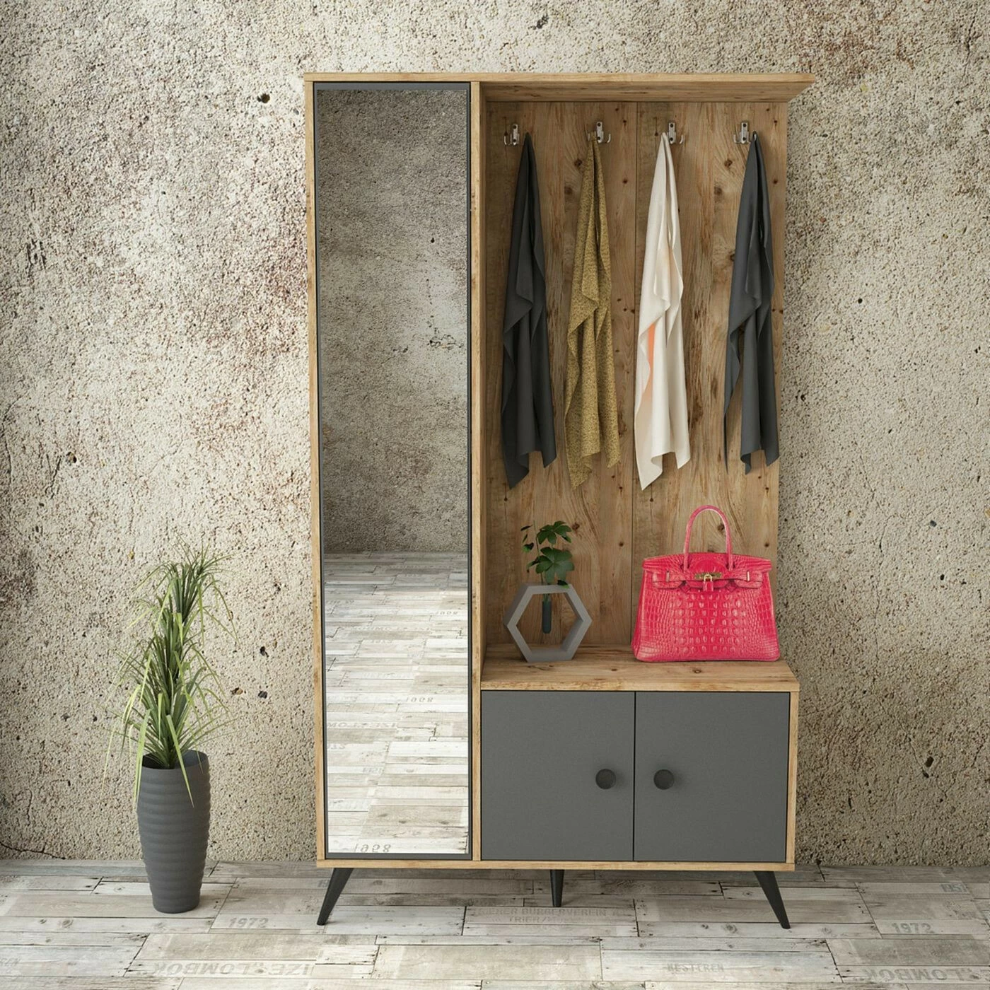 Vaatesäilytyskaluste Linento Furniture VL65, Eri Värejä 15 Vaatesäilytyskaluste Linento Furniture VL65, Eri Värejä - Image 15