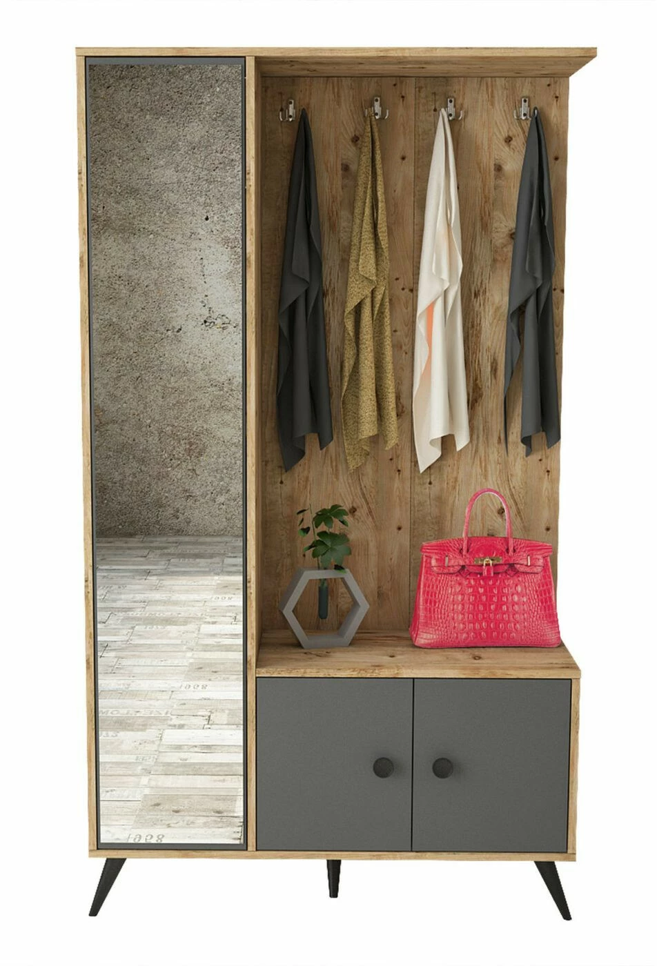 Vaatesäilytyskaluste Linento Furniture VL65, Eri Värejä 16 Vaatesäilytyskaluste Linento Furniture VL65, Eri Värejä - Image 16