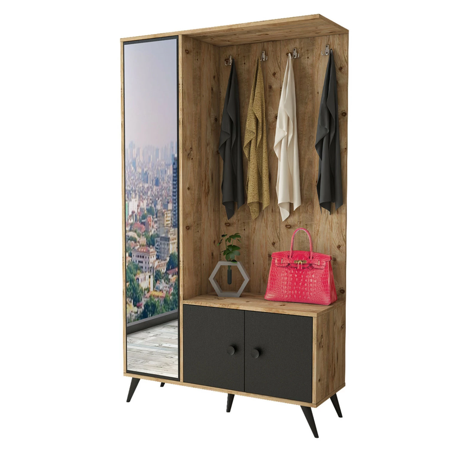 Vaatesäilytyskaluste Linento Furniture VL65, Eri Värejä 10 Vaatesäilytyskaluste Linento Furniture VL65, Eri Värejä - Image 10