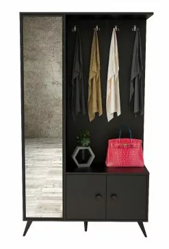 Vaatesäilytyskaluste Linento Furniture VL65, Musta