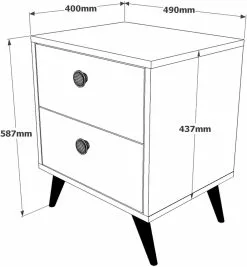 Yöpöytä Linento Furniture VL67-2, Eri Värejä -Huonekalut myymälä LIFU956LCS3101 4