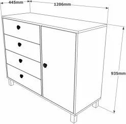 Säilytyskaluste Linento Furniture VL81, Eri Värejä -Huonekalut myymälä LIFU956LCS3119 6