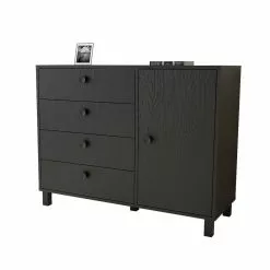 Säilytyskaluste Linento Furniture VL81, Musta