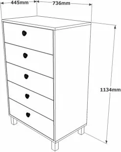 Lipasto Linento Furniture VL82, Musta -Huonekalut myymälä LIFU956LCS3124 6