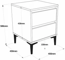 Yöpöytä Linento Furniture AR6, Eri Värejä -Huonekalut myymälä LIFU956LCS3130 6