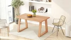 Ruokapöytä Linento Furniture ME1, 140x80cm, Ruskea -Huonekalut myymälä LIFU956LCS3301 4