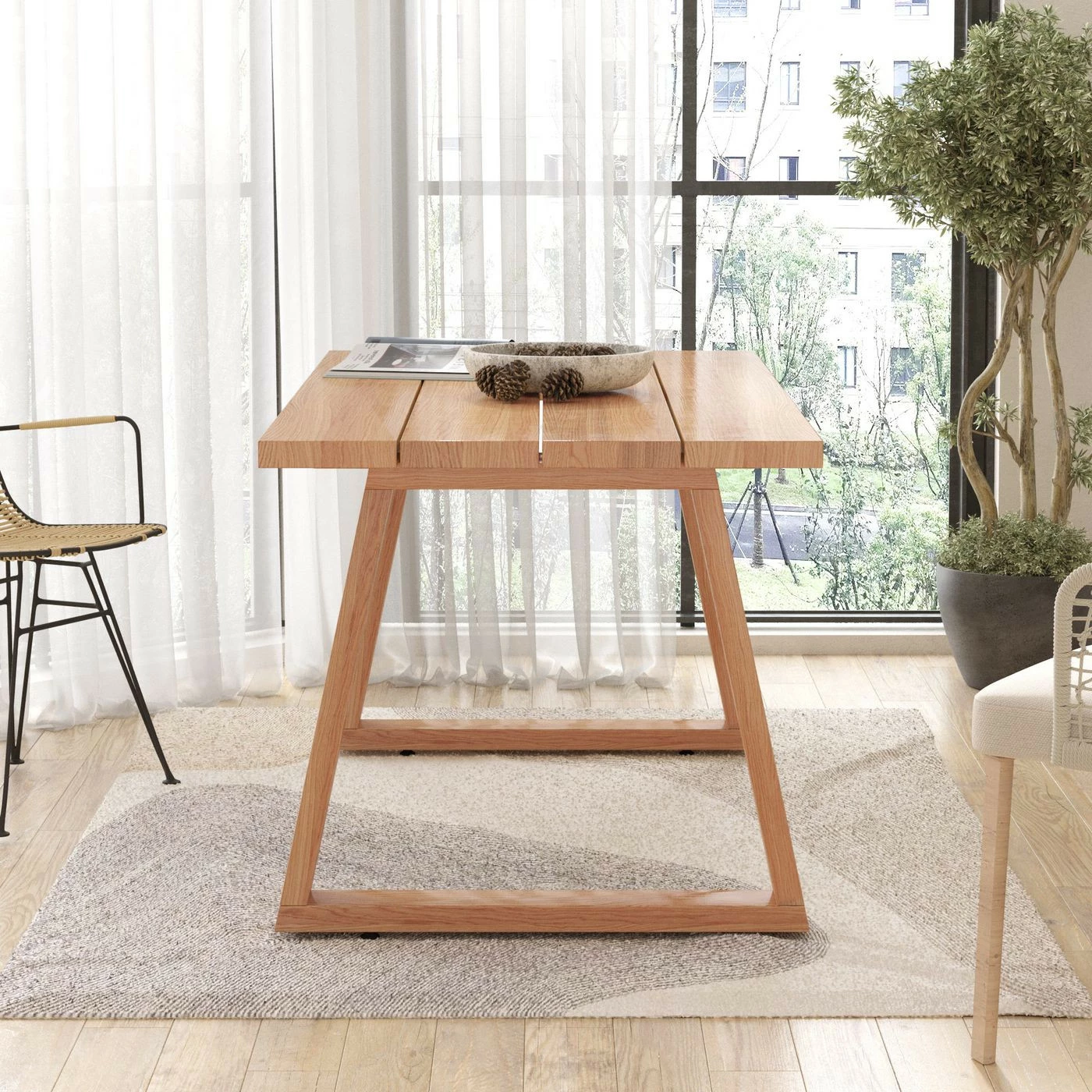 Ruokapöytä Linento Furniture ME2, 160x80cm, Ruskea 2 Ruokapöytä Linento Furniture ME2, 160x80cm, Ruskea - Image 2